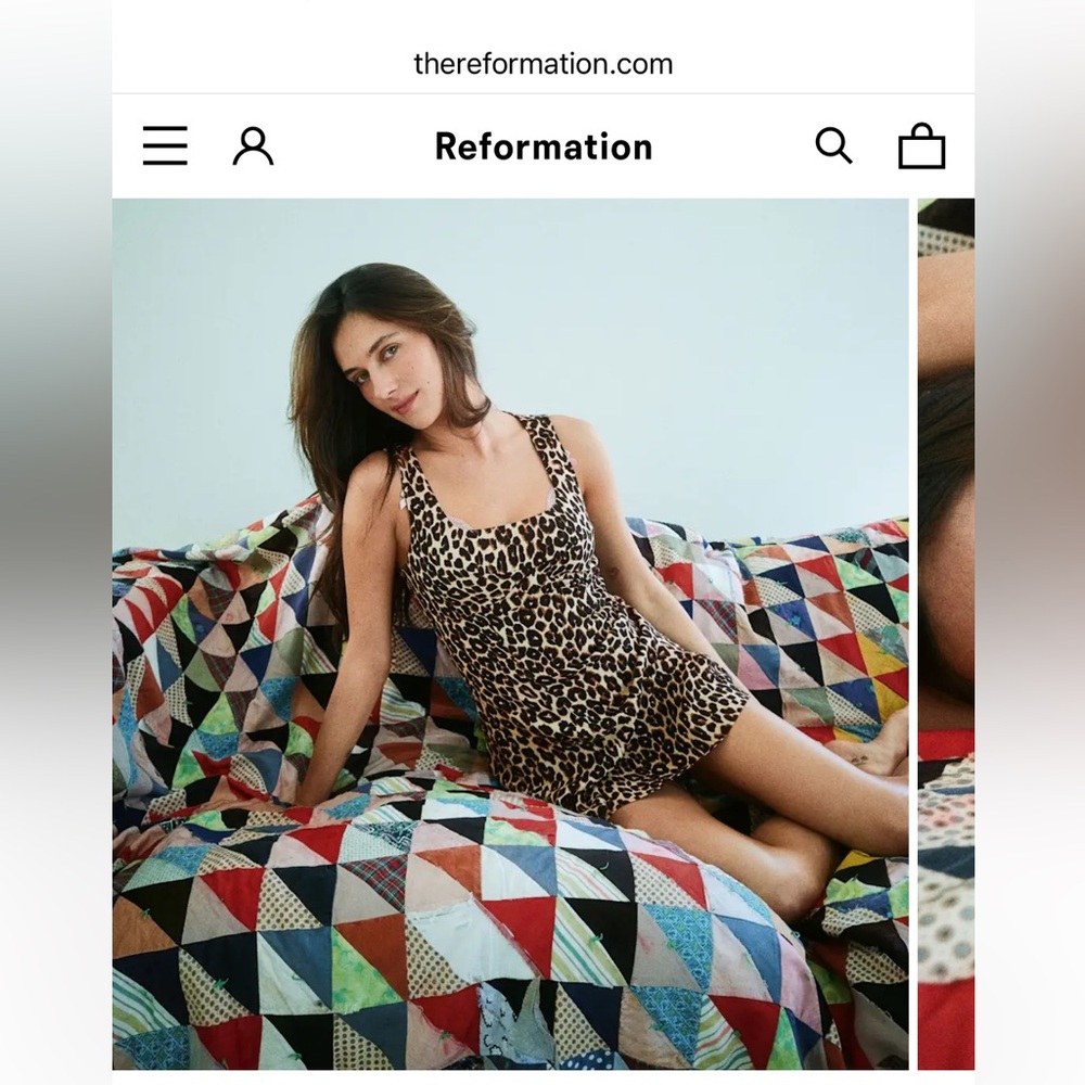 Reformation Cher Animal Print Dress